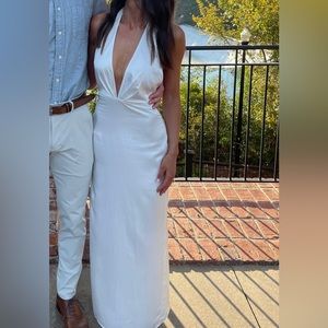 Beginning Boutique Seattle White Halter Formal Dress (US Size 4, AUS Size 8)